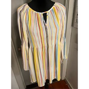 Spense Multicolor Striped Print Blouse size XL